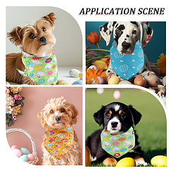 4 шт. 4 стиля треугольный полиэстеровый носовой платок для домашних животных AJEW-CP0006-08A-02