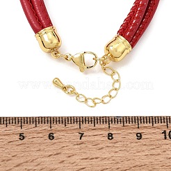 Herstellung von Armbändern aus Mikrofaser-Lederkordel mit mehreren Strängen&nbsp;FB-CBA983F-01G-11