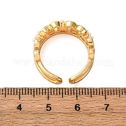 Латунные микро проложить манжеты кольца кубического циркония RJEW-A082-01G
