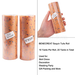 Herz Glitzer Pailletten Deko Mesh Bänder&nbsp;OCOR-BC0007-11