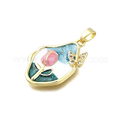 Латунные микро проложить кубического циркония подвески&nbsp;KK-K400-21B-G