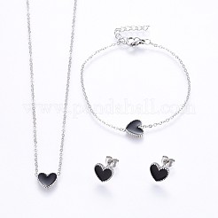 304 Edelstahl Schmucksets&nbsp;SJEW-H129-22