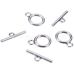 Chiusure toggle argento tibetano&nbsp;TIBE-PH0001-06AS-NR