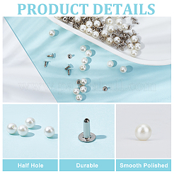 100 комплект заклепок-гвоздиков из АБС-пластика с имитацией жемчуга KY-GF0001-25