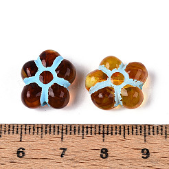 Окрашенные прозрачные акриловые бусины OACR-T029-03C