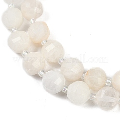 Натуральный белый лунный камень бисер пряди G-G182-B09-05