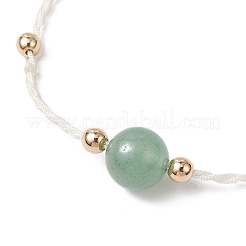 Браслеты из бисера из натурального зеленого авантюрина BJEW-JB11977