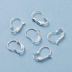 304ステンレススチールフレンチフックピアス金具  銀  16.5x10x3.5mm  ピン：0.8mm&nbsp;STAS-H380-08S