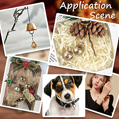 40 шт. латунные подвески-колокольчики KKB-SC0001-03