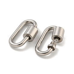 Подвески-карабинчики с винтовым замком из нержавеющей стали 304 STAS-C092-01C-P