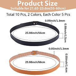 10 шт. 2 стиля ремешка для шляпы из искусственной кожи&nbsp;AJEW-CL0002-54