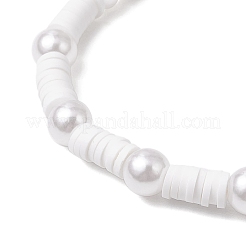 Плоские круглые бусины ручной работы из полимерной глины heishi тянутся браслеты BJEW-JB11782