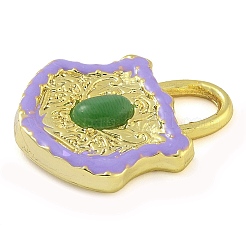 Стеклянные подвески из латуни с покрытием стойки KK-G515-02A