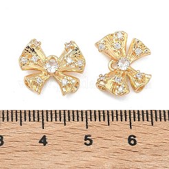 Латунные микропаве прозрачные подвески с фианитом&nbsp;KK-T080-20G