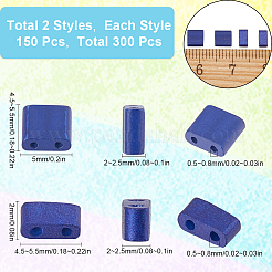 300 pz. 2 stili di perline di vetro per pittura da forno a 2 fori&nbsp;SEED-SC0001-17