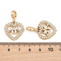 Legierung Kristall Strass europäischen baumeln Charms&nbsp;AL-CBAC2D3-13G