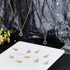 12 Stück 2 Farben Messing Micro Pave klar Zirkonia Charms&nbsp;KK-UN0004-16