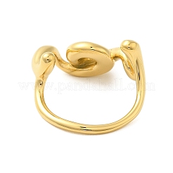 女性用304ステンレススチールカフリング  ゴールドカラー  内径：18mm&nbsp;RJEW-U013-09G