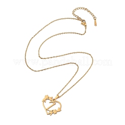 Ожерелья из нержавеющей стали с вакуумным покрытием pvd 201&nbsp;NJEW-R267-02Z-G