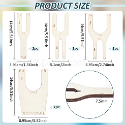 1 набор деревянных вилок для ручного ткацкого станка и рукоделия&nbsp;DIY-BC0013-67