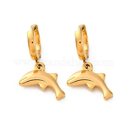 Серьги-кольца из нержавеющей стали 304&nbsp;LS-EJEW-F357-02G-04