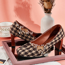 1 пара украшений для обуви из железных страз DIY-NB0007-83