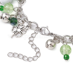 Сплав много подвесок браслеты цепи&nbsp;BJEW-JB11201