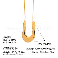 Женские ожерелья-змейки с U-образным кулоном из нержавеющей стали 304 GE3712