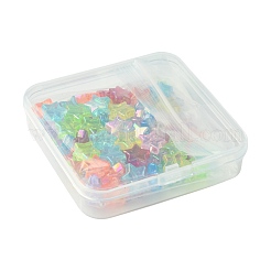 90шт 9 цвета экологически чистые прозрачные акриловые бусины TACR-FS0001-63