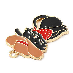 Подвески из эмалевого сплава с покрытием из легкого золота&nbsp;ENAM-L041-01D