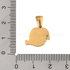 Подвески из нержавеющей стали 304 на рождественскую тематику STAS-R007-01Q-G