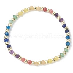 Браслеты из натурального малазийского нефрита и гальванически покрытых немагнитных синтетических гематитовых бусин&nbsp;BJEW-JB13389