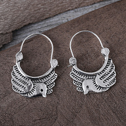 Серьги-кольца из цинкового сплава в форме птицы FS-WG5FA0D-01