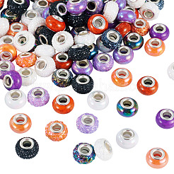 120шт 12 цвета непрозрачной смолы европейские бусины&nbsp;RESI-TA0004-80