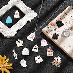 15шт 15 стиля хэллоуин подвески из сплава эмали FIND-YW0006-06