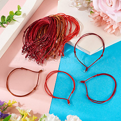 40шт 4 цвета регулируемый нейлоновый шнур браслеты изготовление&nbsp;BJEW-TA00672