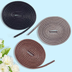 3 пара 3-х цветных круглых вощеных шнурков для ботинок OCOR-CL0001-01