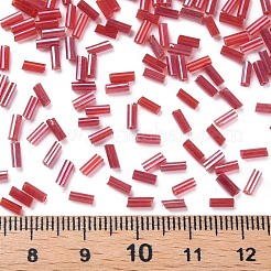 透明色光沢ガラスラッパビーズ  丸い穴  ブラウン  3~8x2mm  穴：0.7mm  約450g /ポンド&nbsp;SEED-N005-001-A06