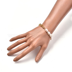 Conjuntos de pulseras y collares de perlas keshi de perlas barrocas naturales&nbsp;SJEW-JS01105