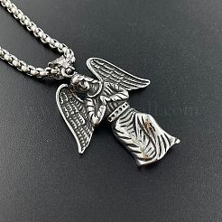 Ретро-ожерелья с подвеской в виде ангела из нержавеющей стали 304 NR6833