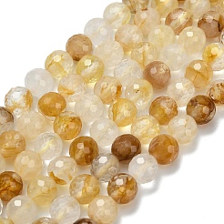 Бусины из натурального желтого гематоидного кварца класса А&nbsp;G-L642-F04-6mm