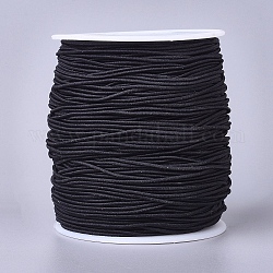 Прочный эластичный шнур, для изготовления ювелирных изделий DIY, чёрные, 1 мм, около 100 м / рулон