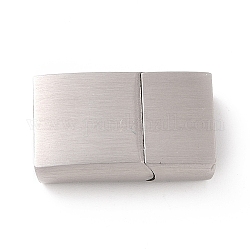 304 chiusura magnetica rettangolare in acciaio inossidabile con estremità incollate, colore acciaio inossidabile, 20x12x5mm, Foro: 10x3 mm