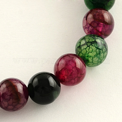 Round Dyed Natural Tourmaline Gemstone Beads Strands, 8mm, Hole: 1mm, about 48pcs/strand, 14.9 inch