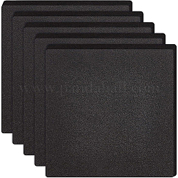 Sets de papier mousse éponge eva, avec dos adhésif, antidérapant, carrée, noir, 15x15x1.3 cm