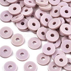 Handmade Polymer Clay Beads, for DIY Jewelry Crafts Supplies, Disc/Flat Round, Heishi Beads, Thistle, 8x1mm, Hole: 2mm, about 13000pcs/1000g