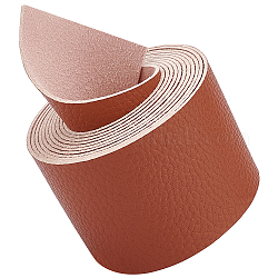 Искусственная кожа ткань обычная ткань личи, для пошива обуви сумки лоскутное diy craft аппликации, седло коричневый, 5x0.15 см