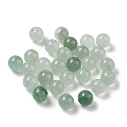 Perle di sfera di avventurina verde naturale, tonda, Senza Buco, 6~6.5mm