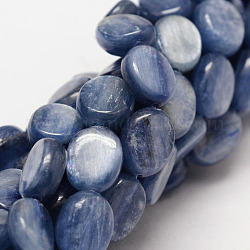 Oval Natural Kyanite/Cyanite/Disthene Bead Strands, 10x8x4mm, Hole: 1mm, about 41pcs/strand, 15.7 inch