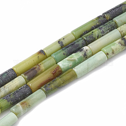 Serpentina naturale perline fili, colonna, 12~13x4~4.5mm, Foro: 1~1.2 mm, circa 30pcs/filo, 15.9 pollice